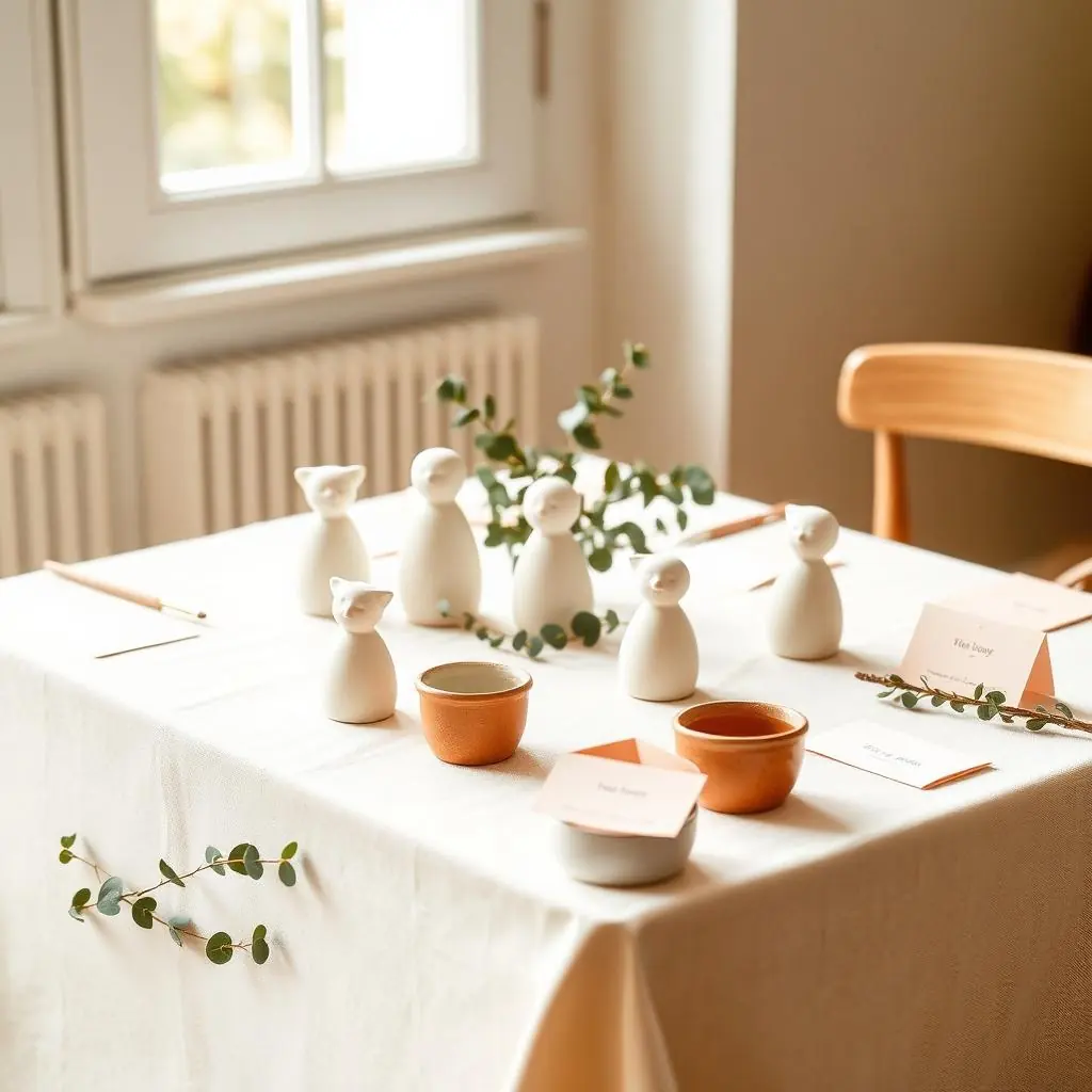 Mesa de evento creativo lista para los invitados